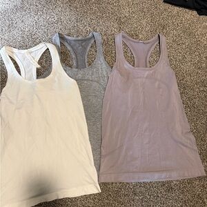 lululemon athletica Women's Tank Tops in White, Gray, and Purple